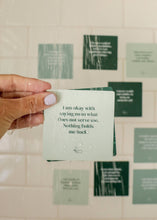 Load image into Gallery viewer, Shower affirmation cards with affirmations for the bath and shower focused on abundance

