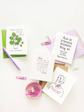 Load image into Gallery viewer, Thank you for helping me grow letterpress mothers day card 
