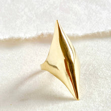 Load image into Gallery viewer, Gold spike ring on a white background
