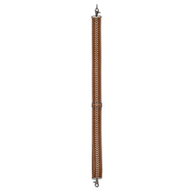 Load image into Gallery viewer, Archer Handcrafted Wide Leather Embroidered Shoulder Strap in Cognac
