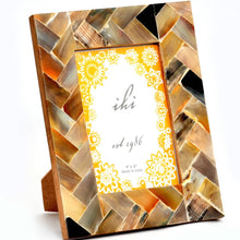 Load image into Gallery viewer, Decorative picture frame with a geometric chevron patter
