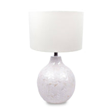 Load image into Gallery viewer, Chevron Mother of Pearl Table Lamp
