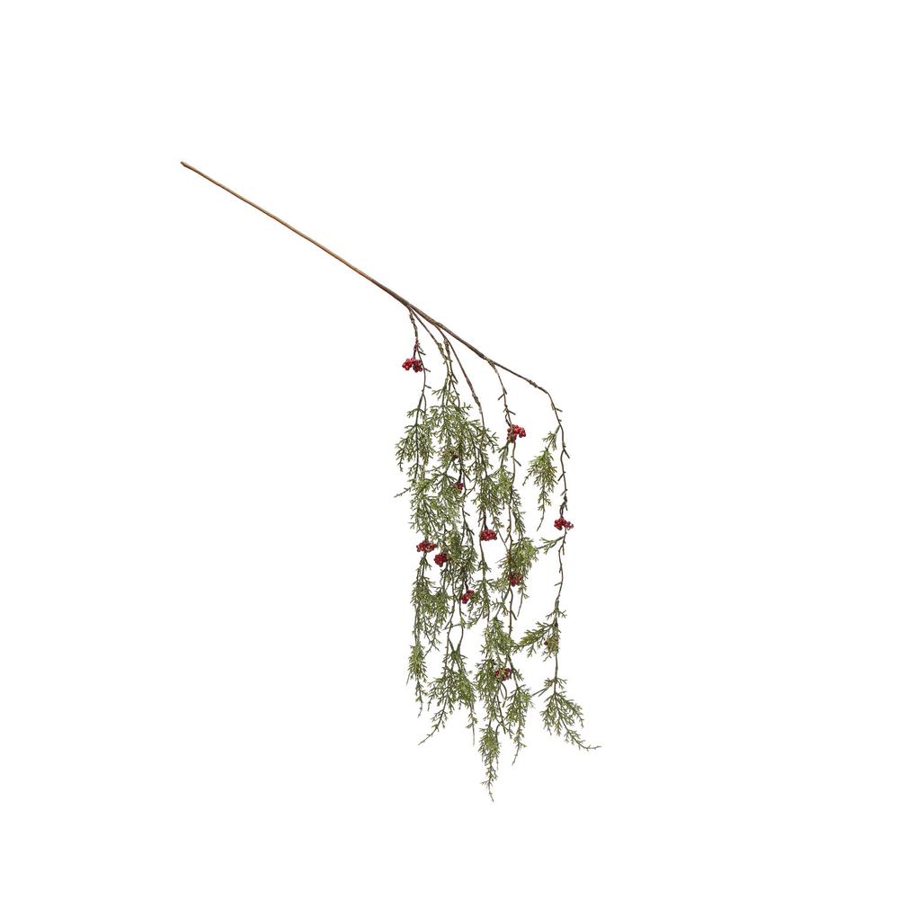 Faux Cedar Spray with Red Berries