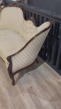 Load and play video in Gallery viewer, Antique Victorian-Style French Settee Loveseat

