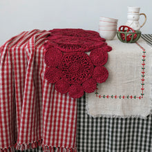Load image into Gallery viewer, Hand Woven Jute Table Runner - Red
