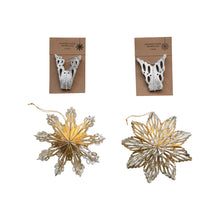 Load image into Gallery viewer, Handmade Recycled Paper Folding Snowflake Ornament
