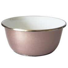 Load image into Gallery viewer, Deep Dog Bowl - Paw Print Design - Rose Gold (32 oz)

