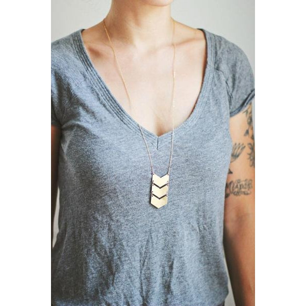 Triple Chevron Necklace