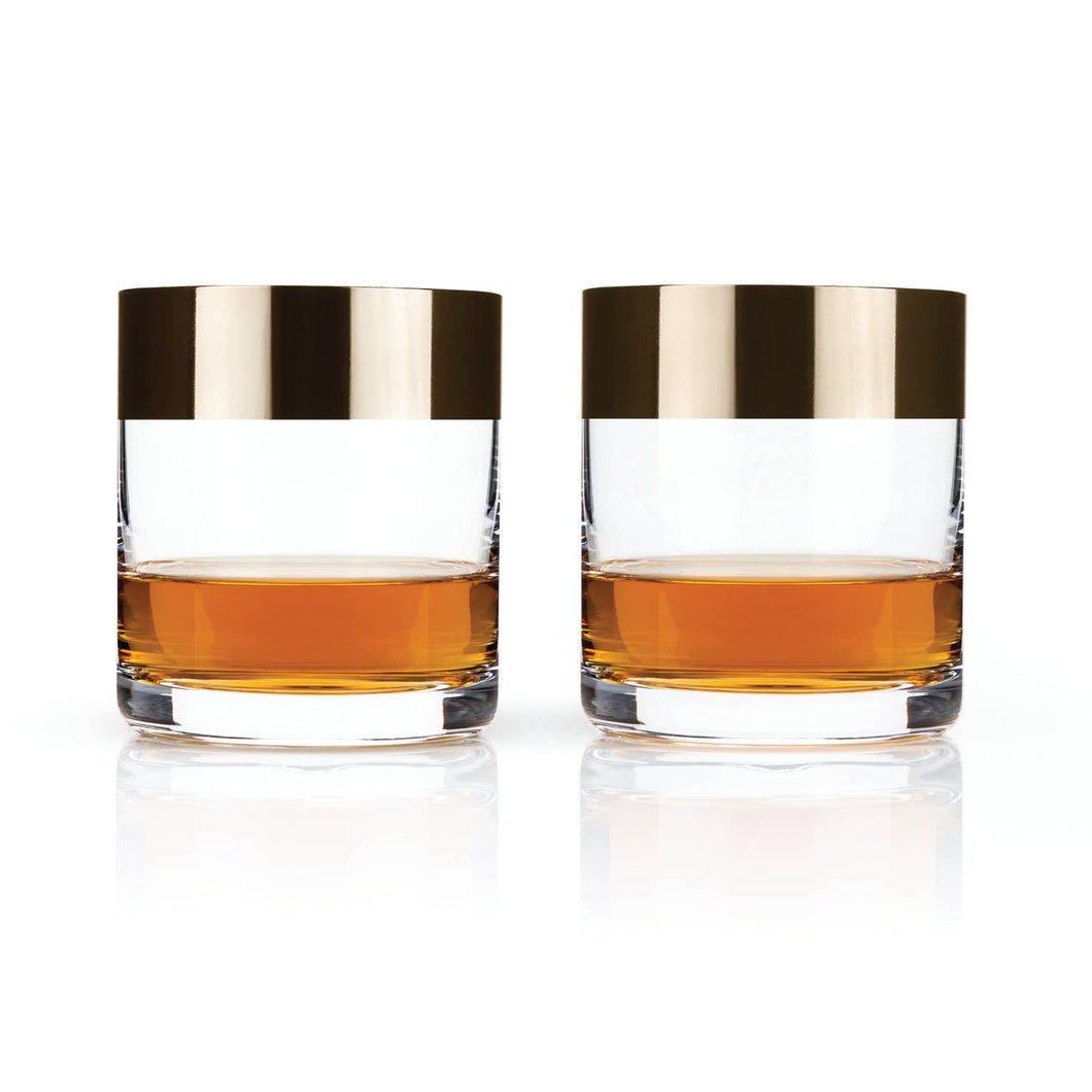 Irving™ Bronze Rim Tumbler Set