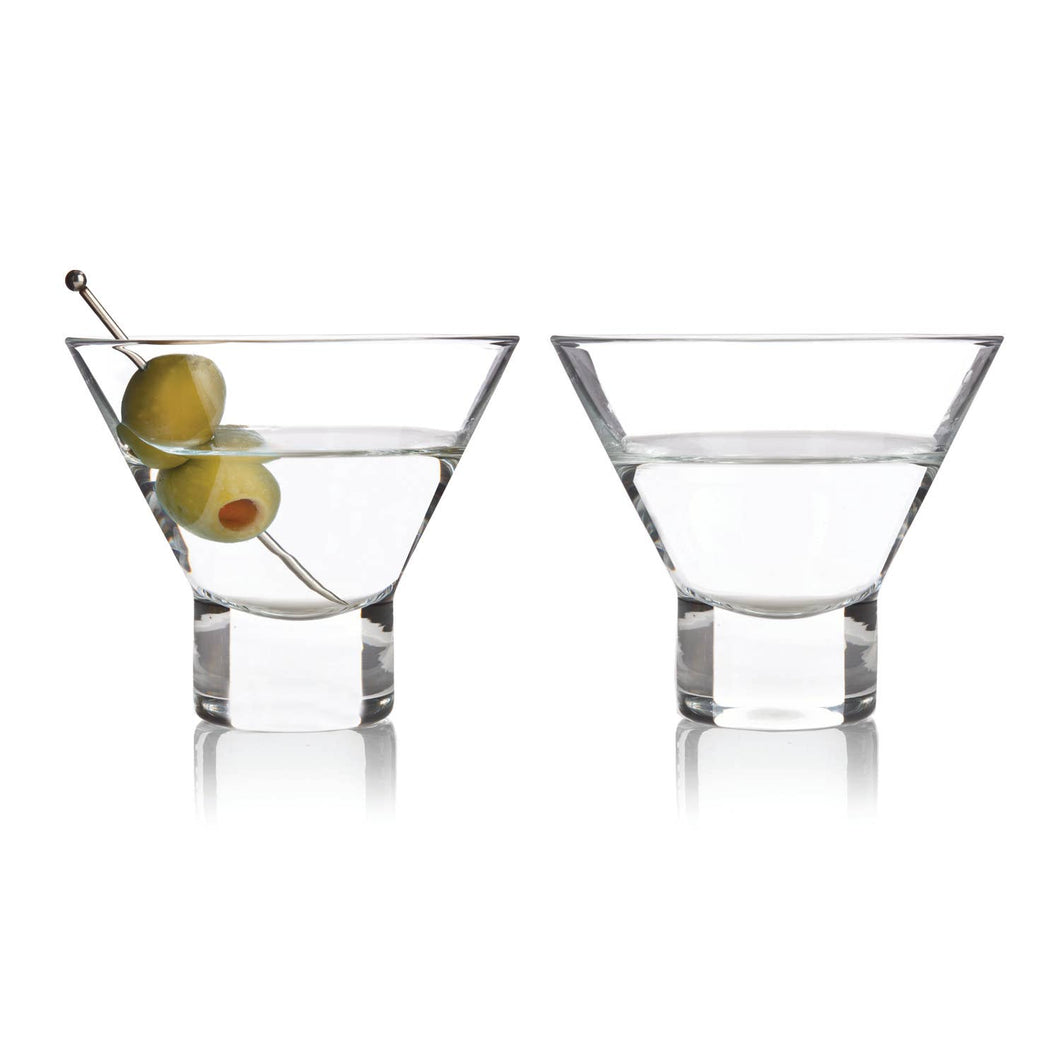 Raye Stemless Martini Glasses