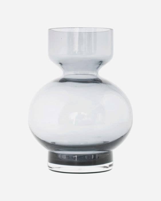 Lowa Smoky Grey Glass Vase