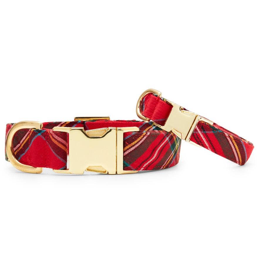 Plaid Cotton Dog Collar