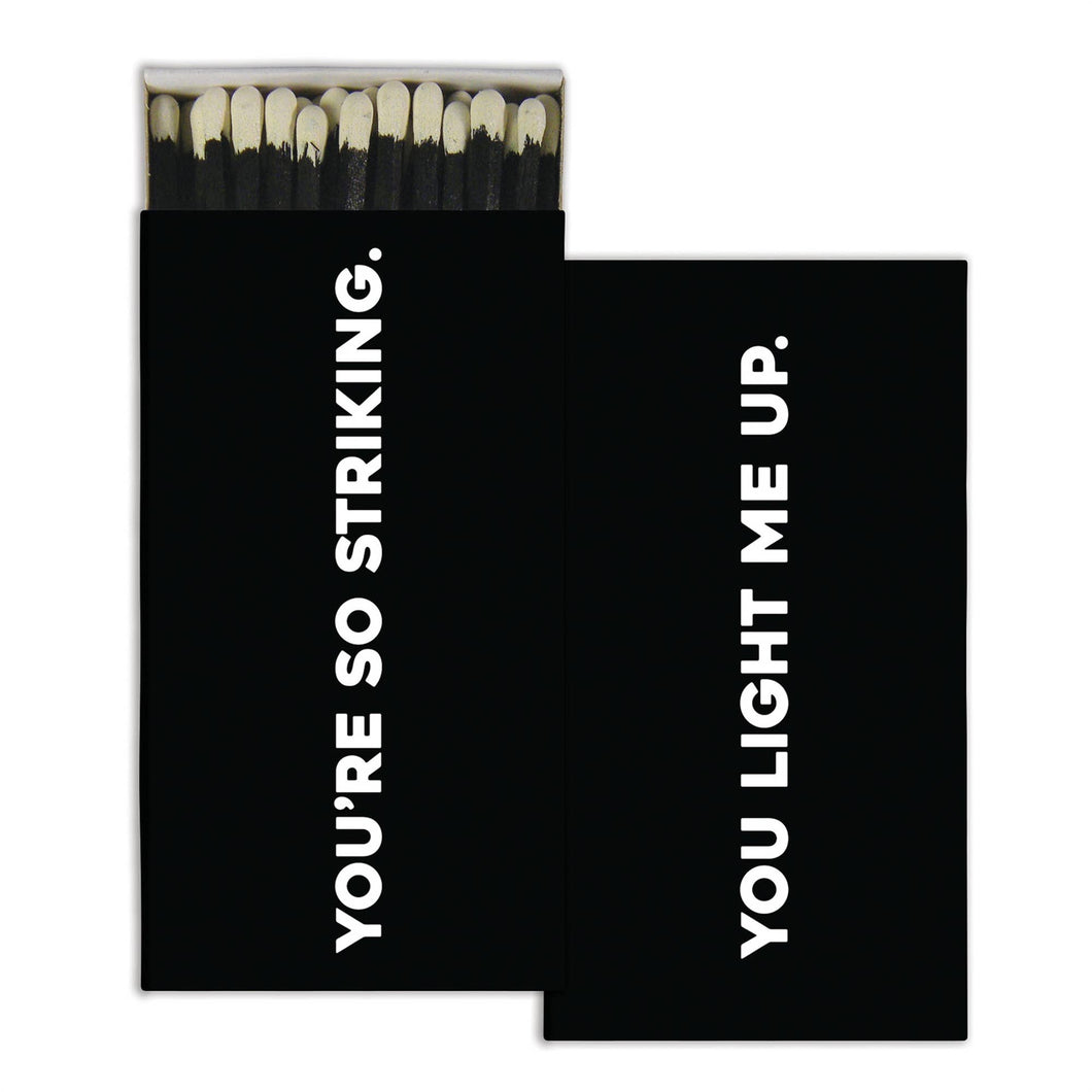 You're so striking matches black with white tip 