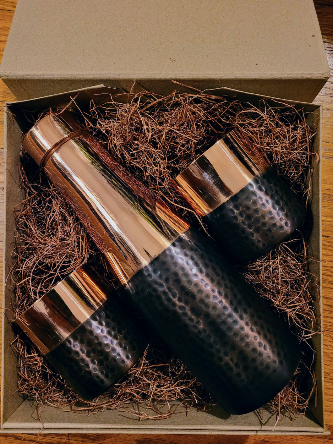 Copper Bottle + Tumbler Set