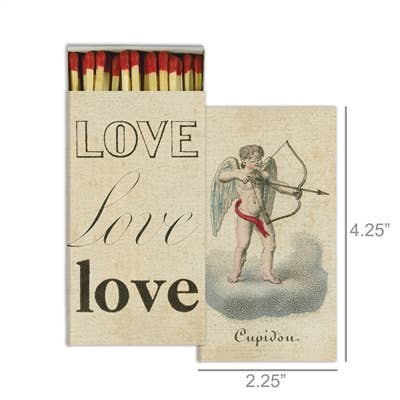 Love cupid matches with a red tip 