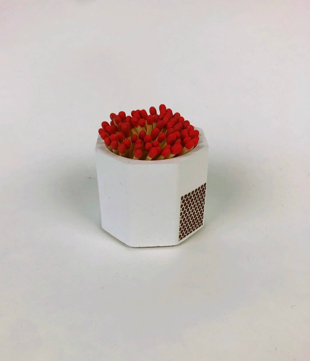 White Match Holder w/ Striker and Red Matches