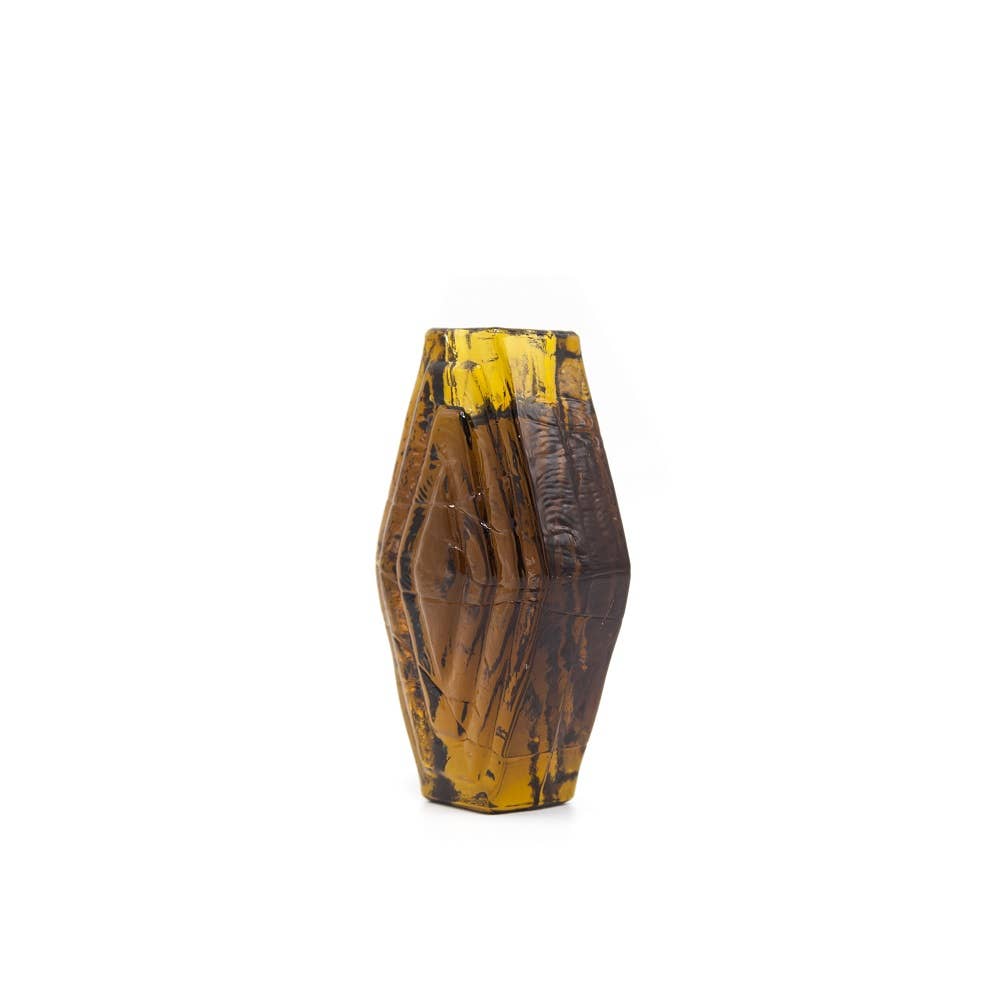 Infinite Hexagon Candle Holder - Amber