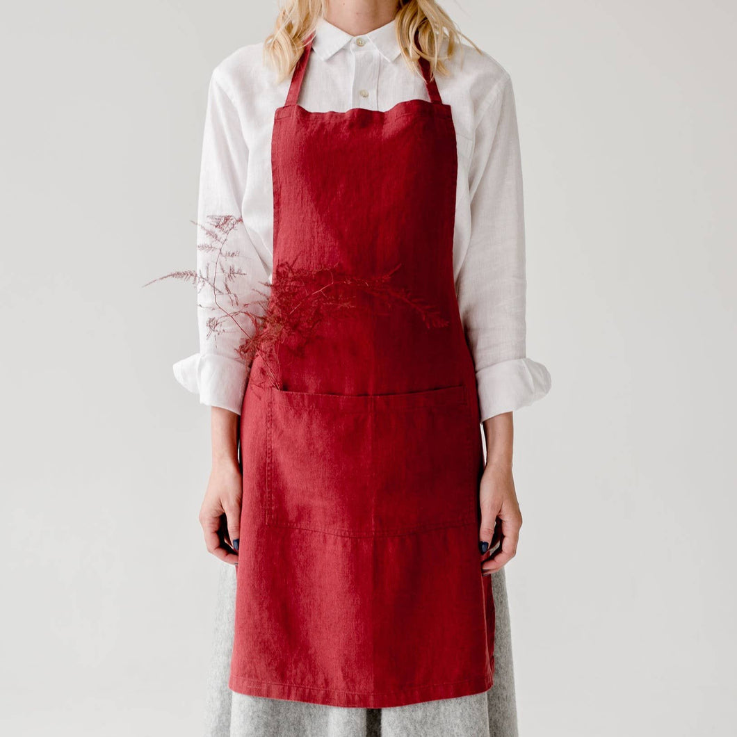 Red Pear Daily Linen Apron