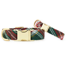 Load image into Gallery viewer, Holly Jolly Flannel Holiday Dog Collar
