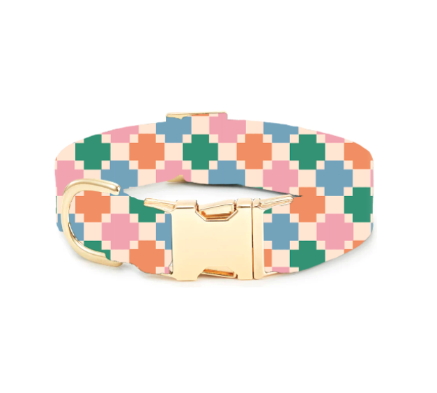 Patchwork Quilt Summer Dog Collar - Extra Small