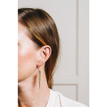 Load image into Gallery viewer, Signe Fringe Chain Hoop Earrings - Gold Plate
