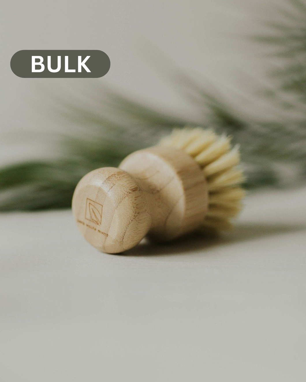 Bamboo Pot Brush | Sisal Bristle Palm Dish Brush