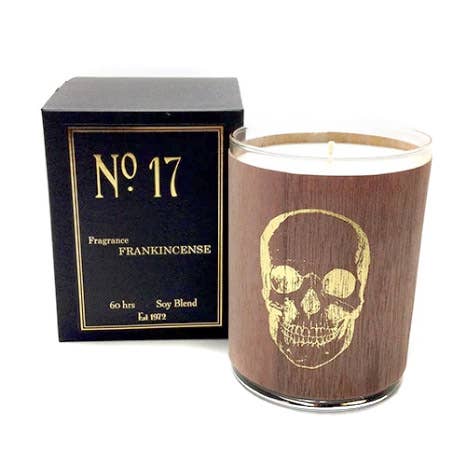 No 17 Gold Skull Frankincense Candle
