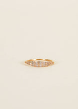 Load image into Gallery viewer, tapered pave gold ring 
