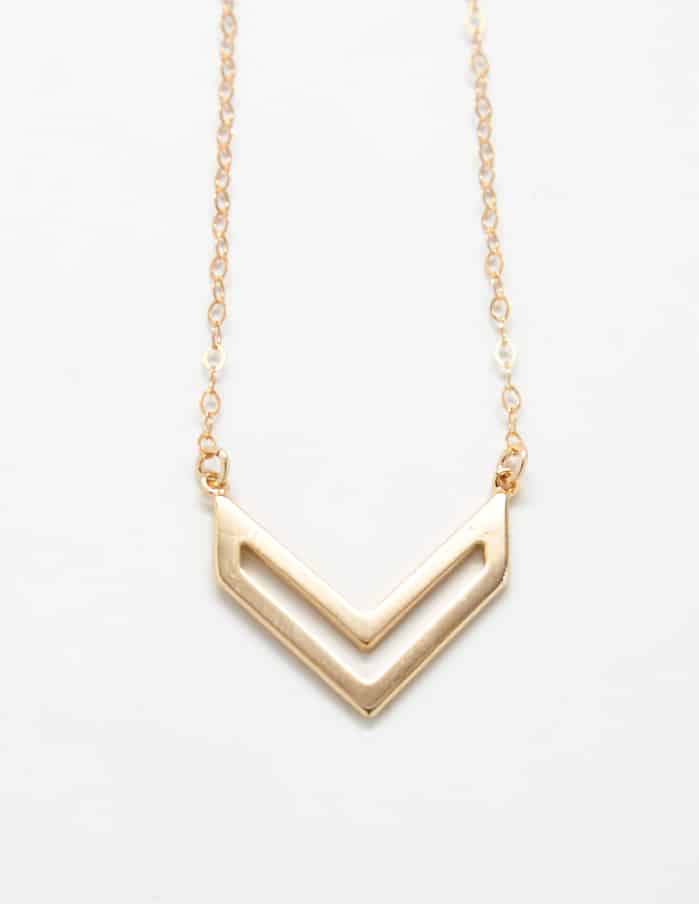 Admiral Row - Gold Chevron Necklace