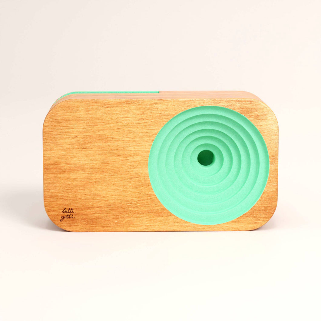 Sustainable Mint Green Wooden Speakers