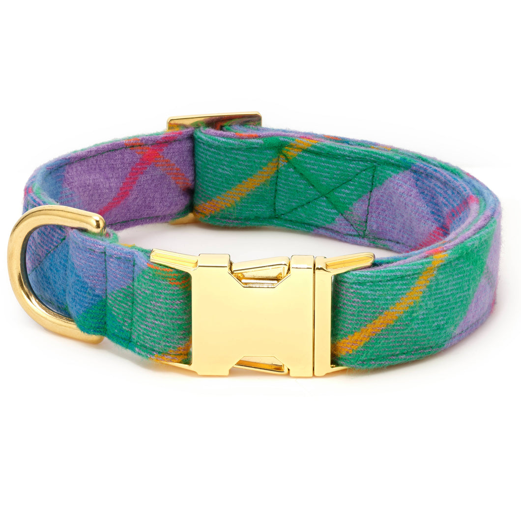 The Foggy Dog - Fable Plaid Flannel Easter Day Dog Collar