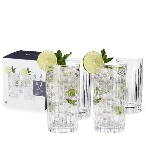 European Crystal Highball Tumblers