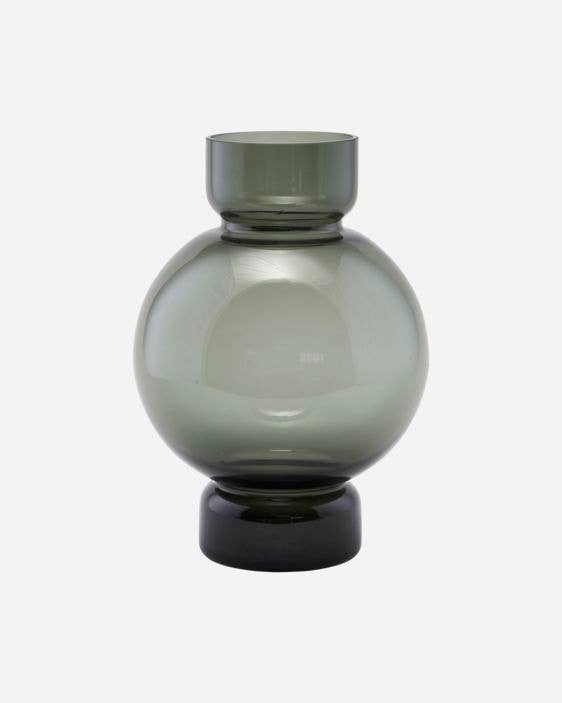 Small Smoky Grey Bubble Vase