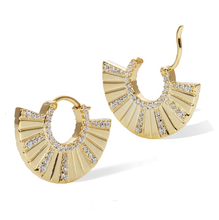 Load image into Gallery viewer, Dynasty Gold Huggie Earrings
