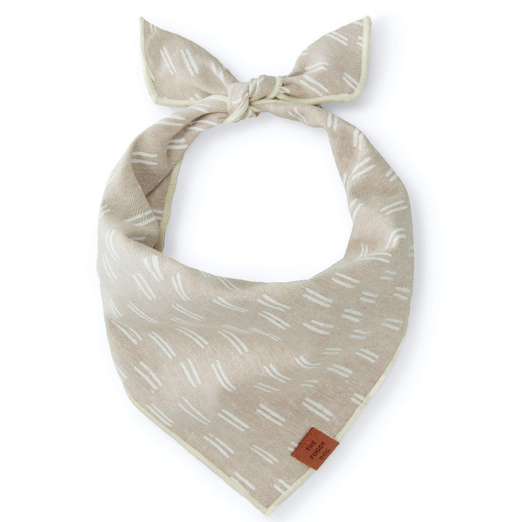 Flax Lines Dog Bandana - Medium