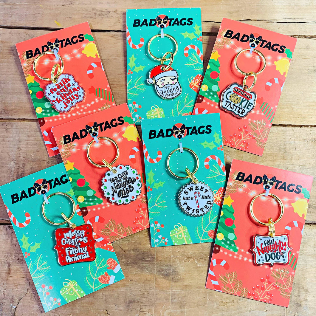 Holiday Dog Tag Christmas Collar Charms