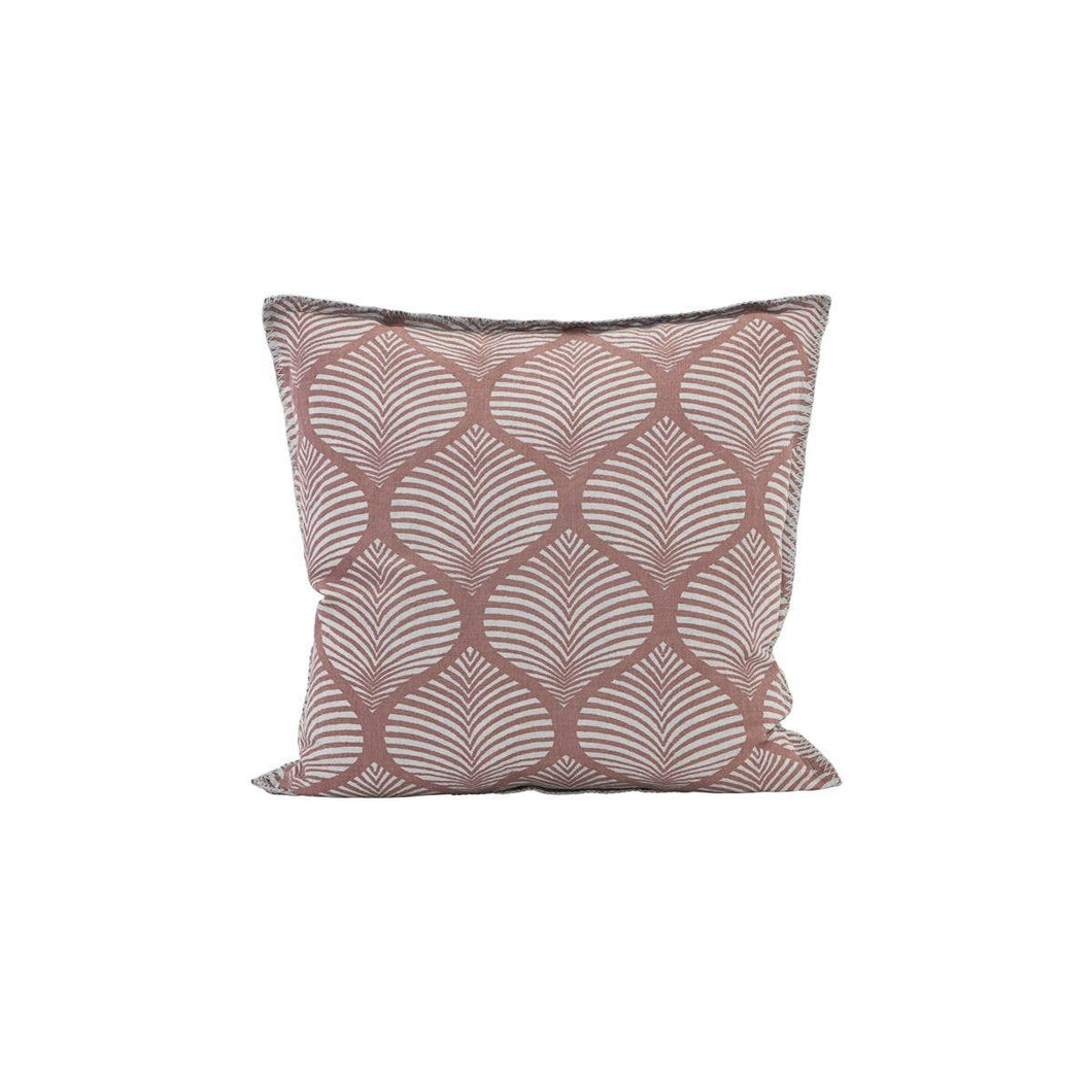 Throw Pillow (Cover Only) in Brown and Cream