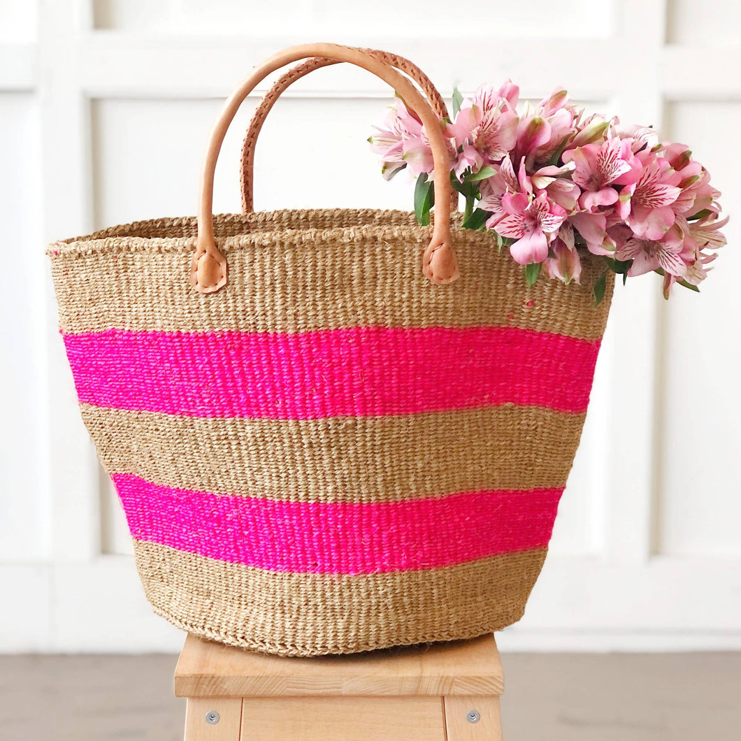Kazi Tote: Pink Stripe