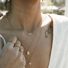 Load image into Gallery viewer, Gold Pave Stone Star Necklace
