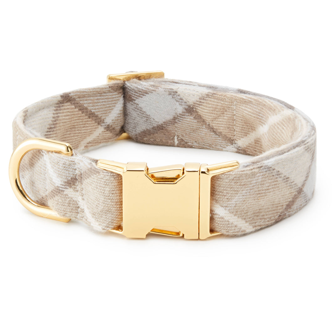 Andover Plaid Flannel Dog Collar - Medium