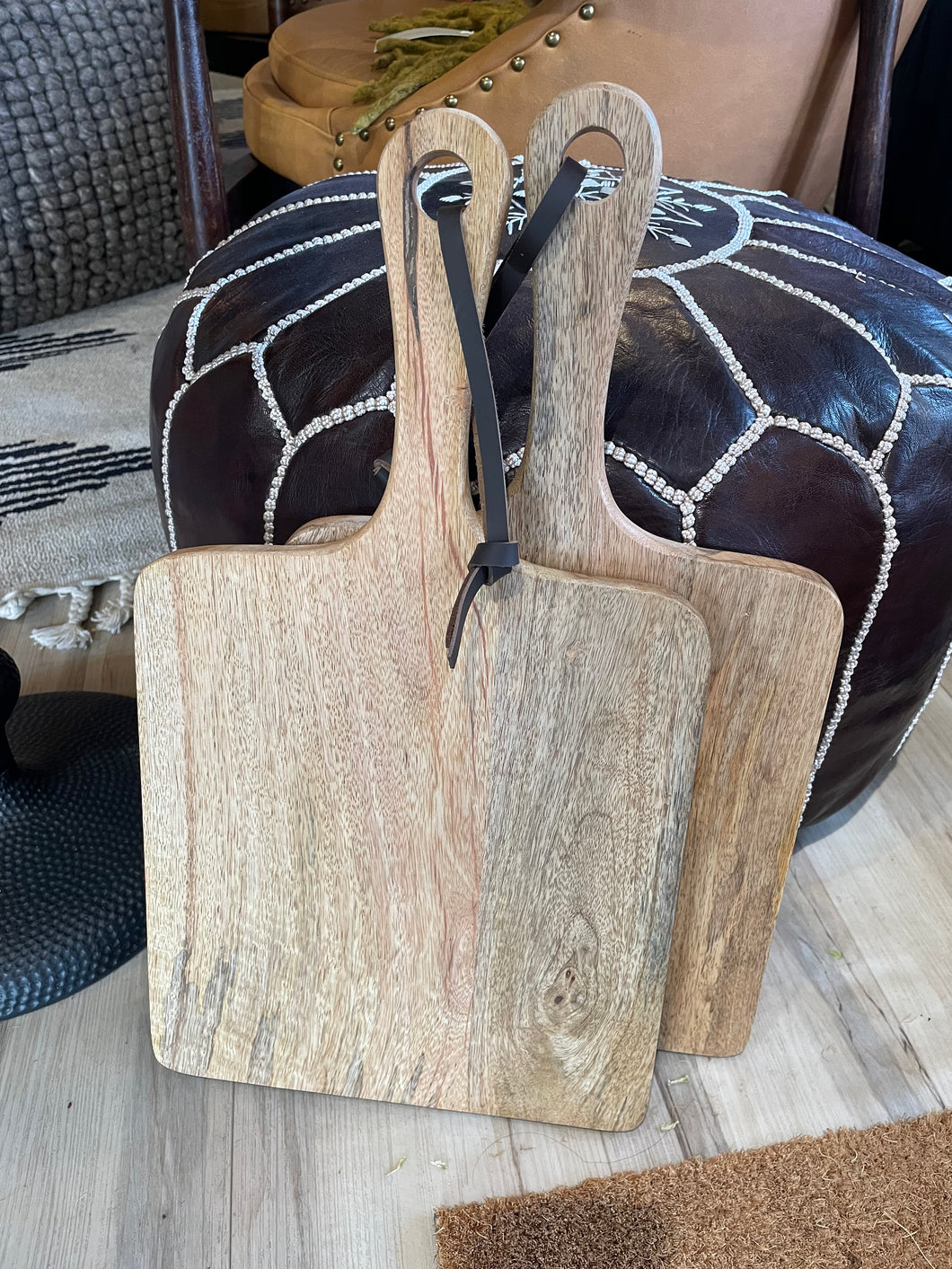 Chopping Board with Leather Strap