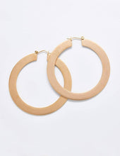 Load image into Gallery viewer, Gold Matte Large Hoop Earrings
