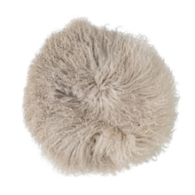 Load image into Gallery viewer, Round Tibetan Lamb Fur Pillow
