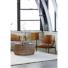 Load image into Gallery viewer, Leather Lounge Chair with Wood Frame

