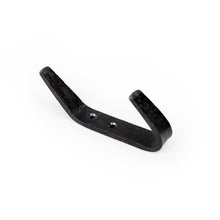 Load image into Gallery viewer, Black iron double coat hook on a white background
