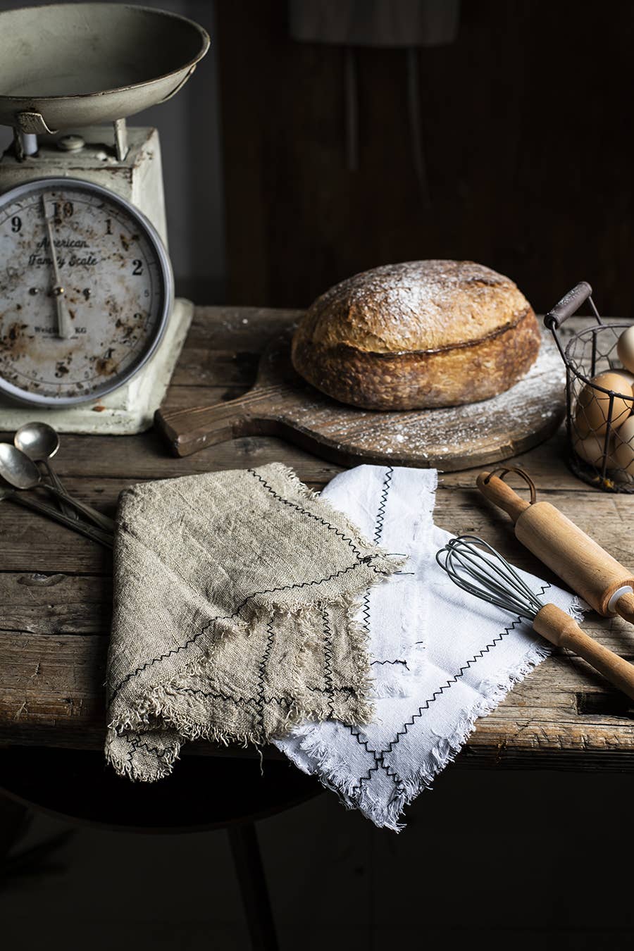 linen trim edge napkins