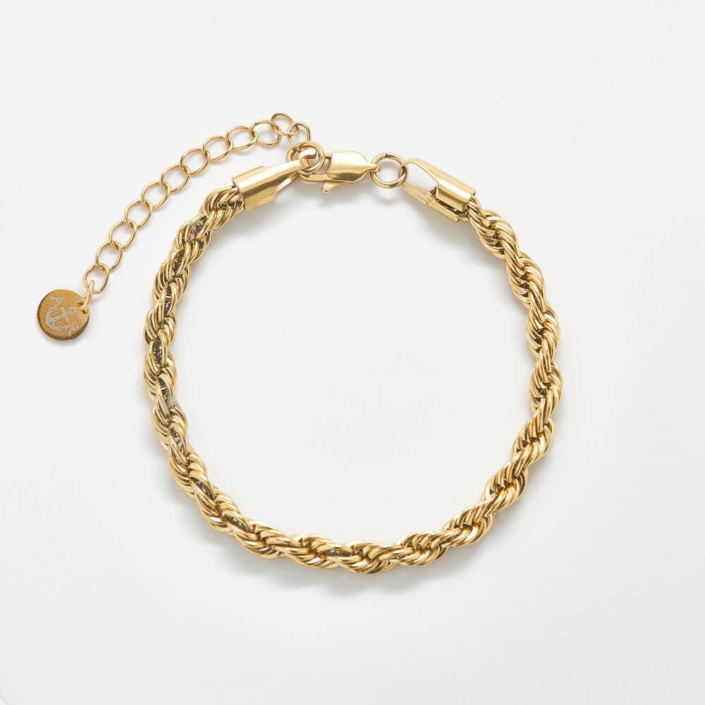 Gold Rope Chain Bracelet