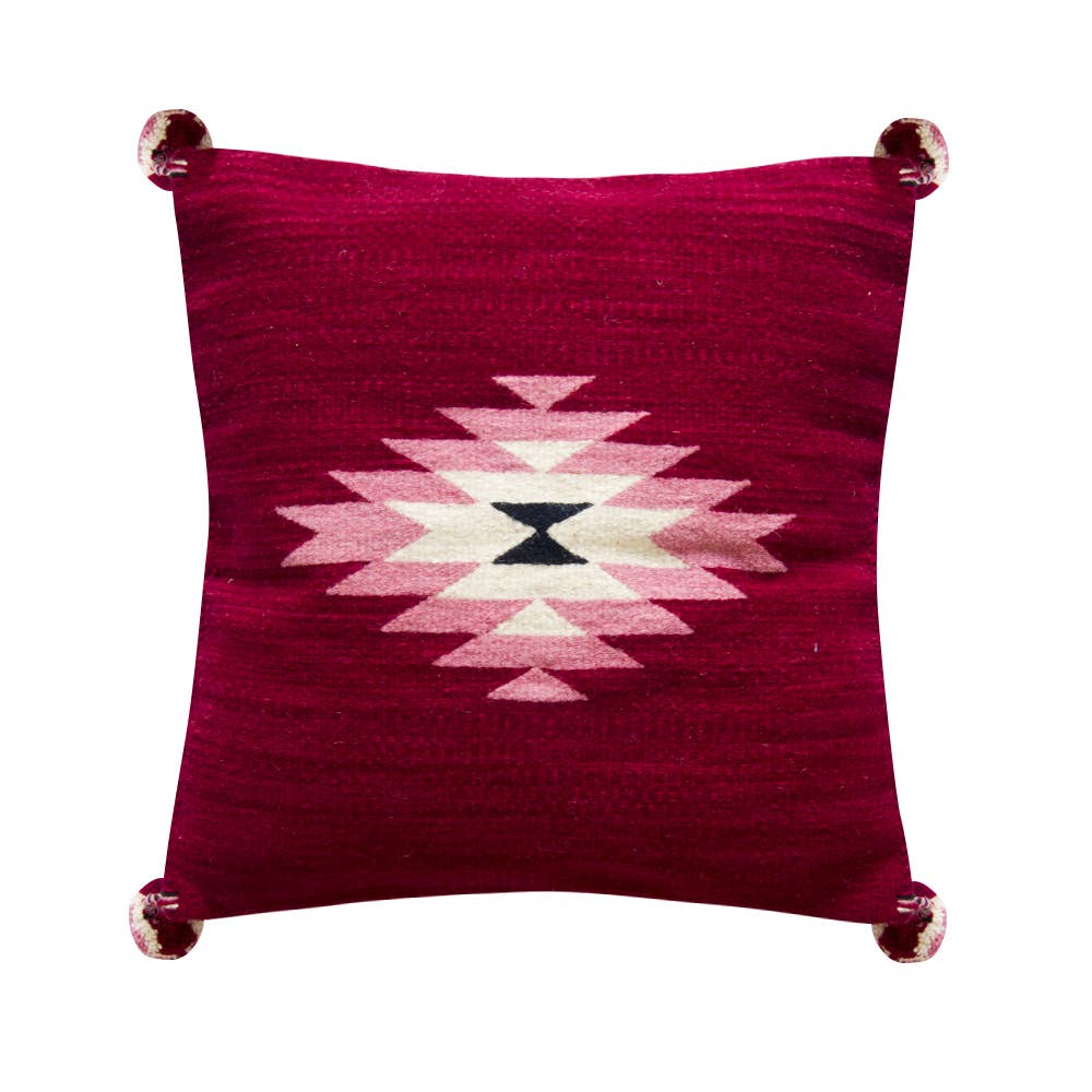 Concentric Diamond Wool Pillow Cover