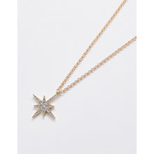 Load image into Gallery viewer, Gold Pave Stone Star Necklace
