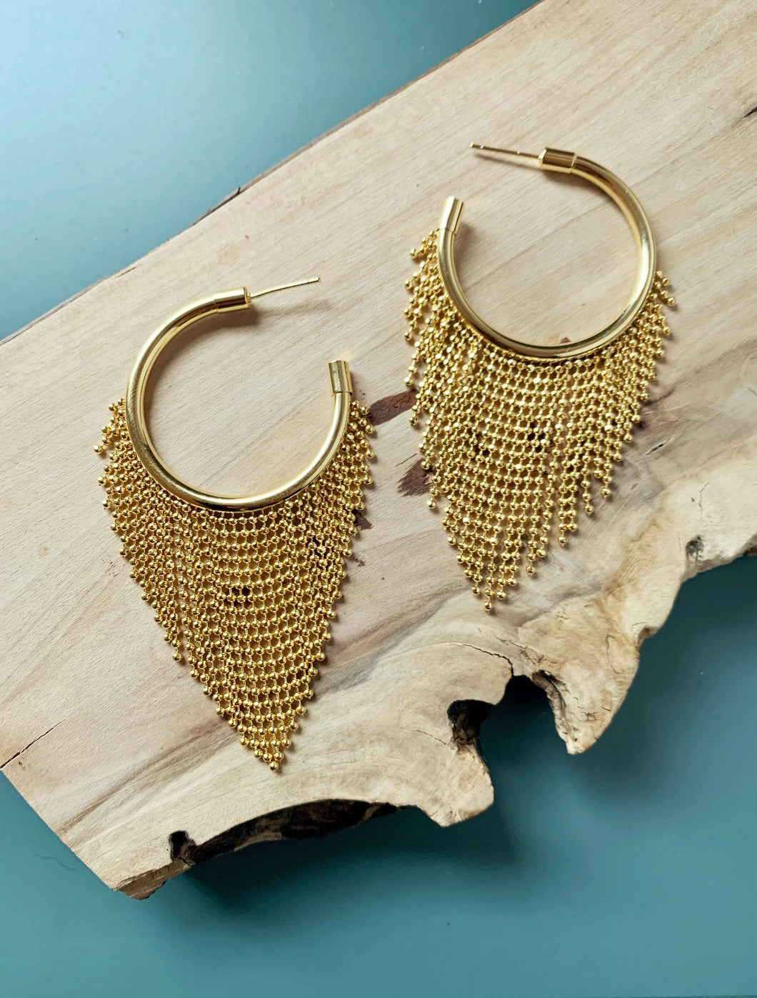 Darla Fringe Hoop Earrings